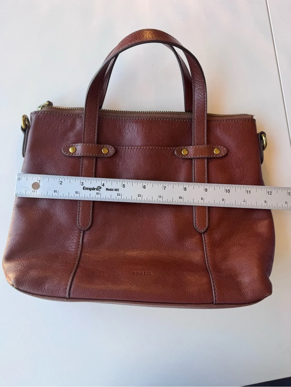 Fossil Brown Leather Handbag